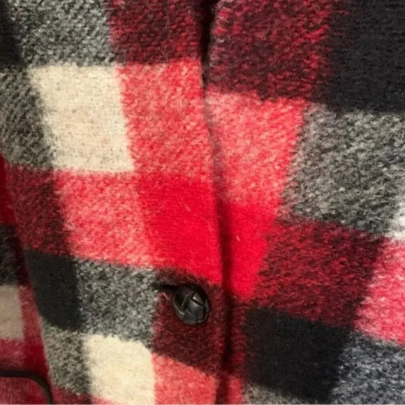 Aritzia Wilfred Free Off Duty Jacket Red Black Wool Blend  L - Picture 13 of 15
